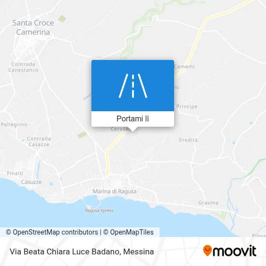 Mappa Via Beata Chiara Luce Badano