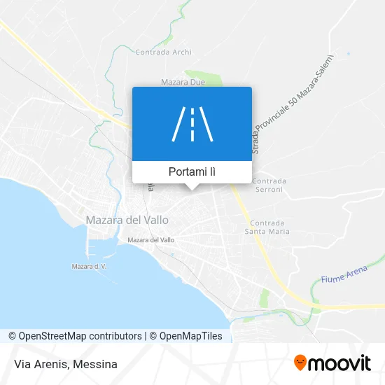 Mappa Via Arenis
