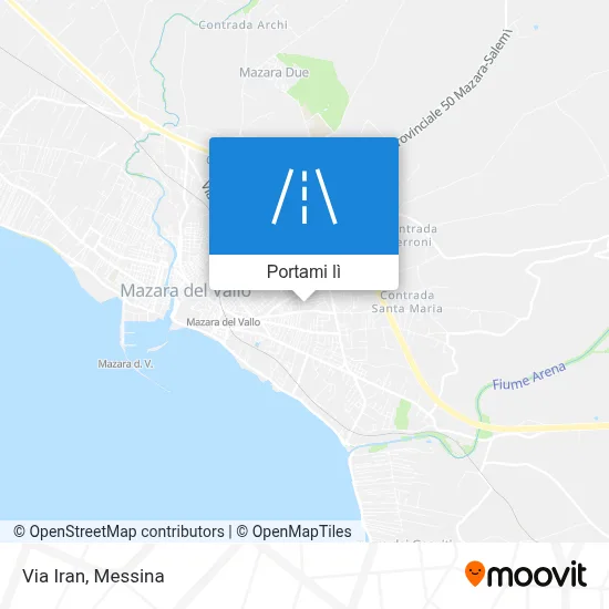 Mappa Via Iran