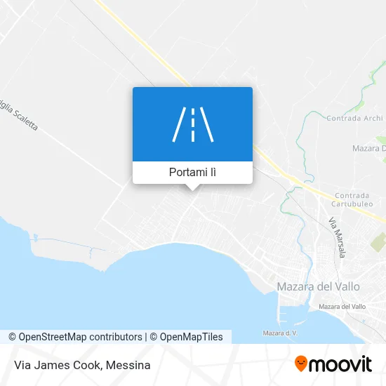 Mappa Via James Cook