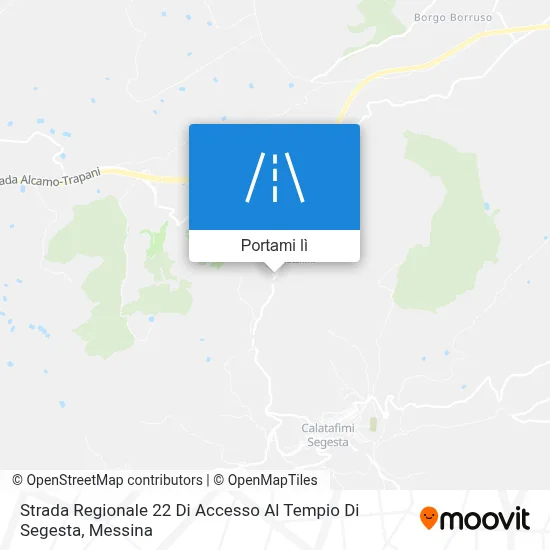 Mappa Strada Regionale 22 Di Accesso Al Tempio Di Segesta