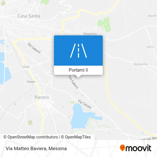 Mappa Via Matteo Baviera