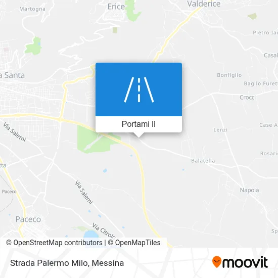 Mappa Strada Palermo Milo