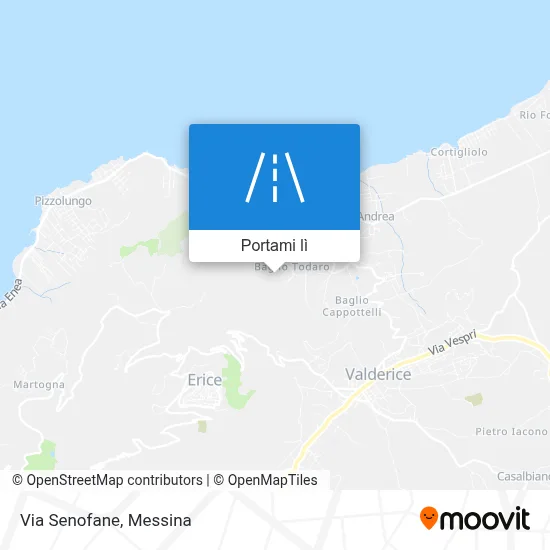 Mappa Via Senofane