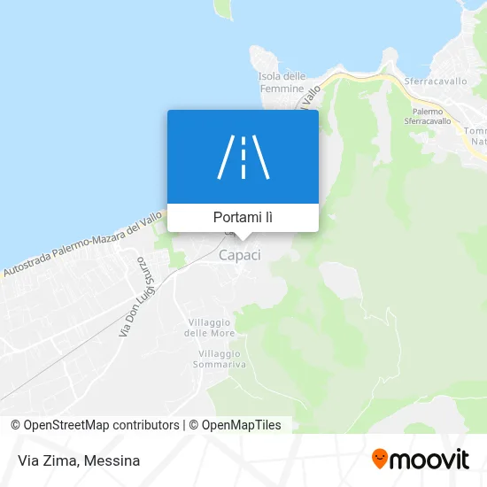 Mappa Via Zima