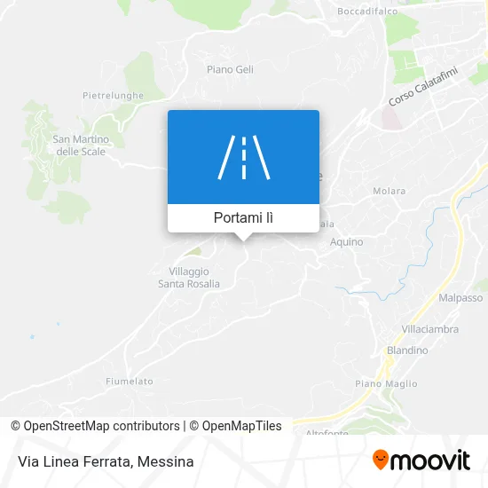 Mappa Via Linea Ferrata