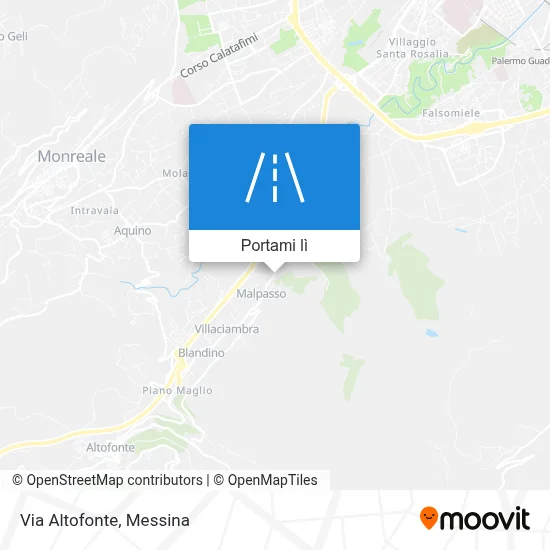 Mappa Via Altofonte
