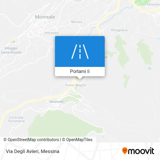 Mappa Via Degli Avieri