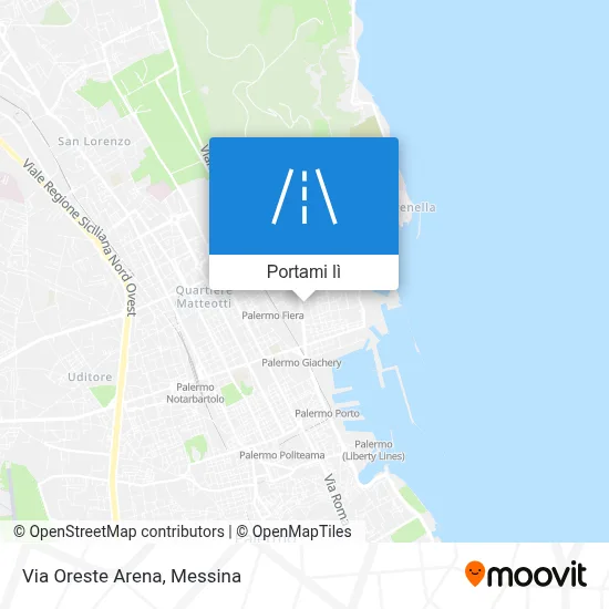 Mappa Via Oreste Arena