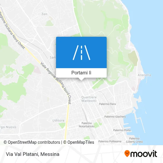 Mappa Via Val Platani