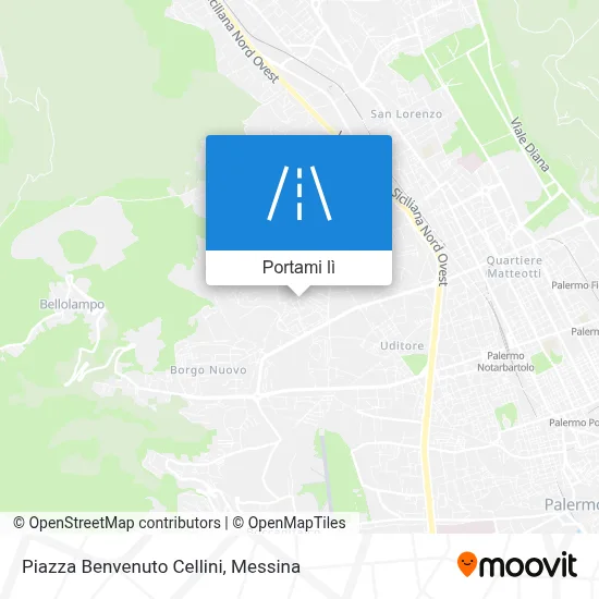 Mappa Piazza Benvenuto Cellini