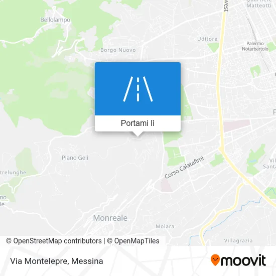 Mappa Via Montelepre
