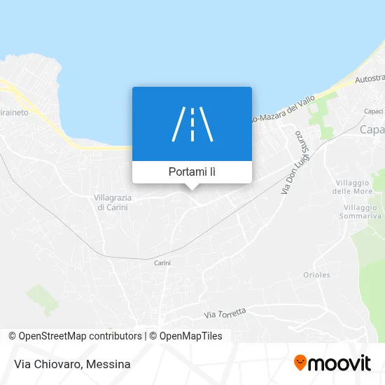 Mappa Via Chiovaro