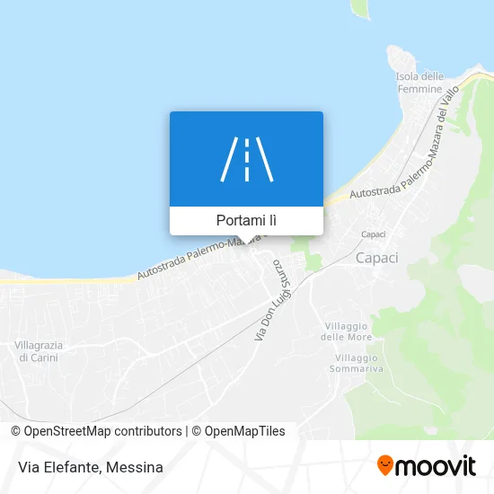 Mappa Via Elefante