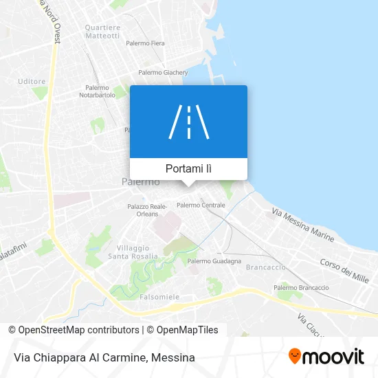 Mappa Via Chiappara Al Carmine