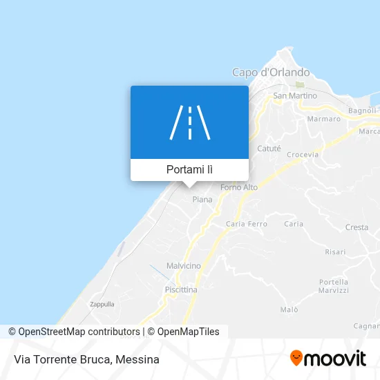 Mappa Via Torrente Bruca