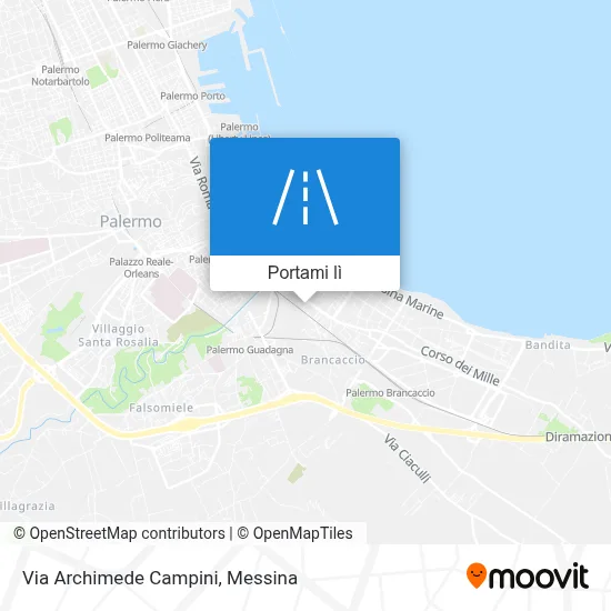 Mappa Via Archimede Campini