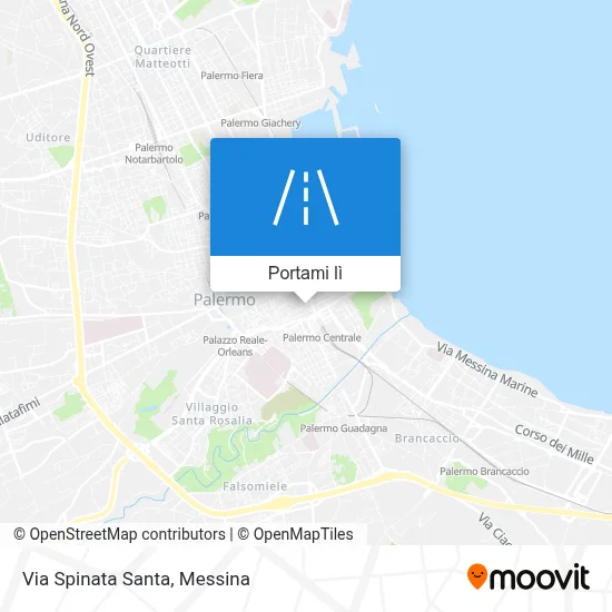 Mappa Via Spinata Santa