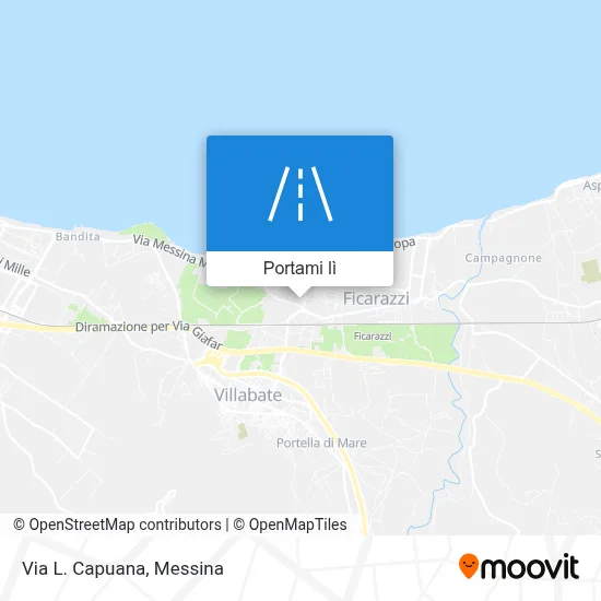 Mappa Via L. Capuana