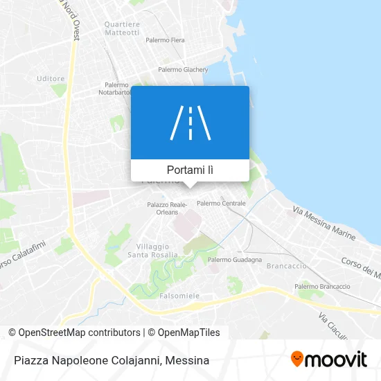 Mappa Piazza Napoleone Colajanni
