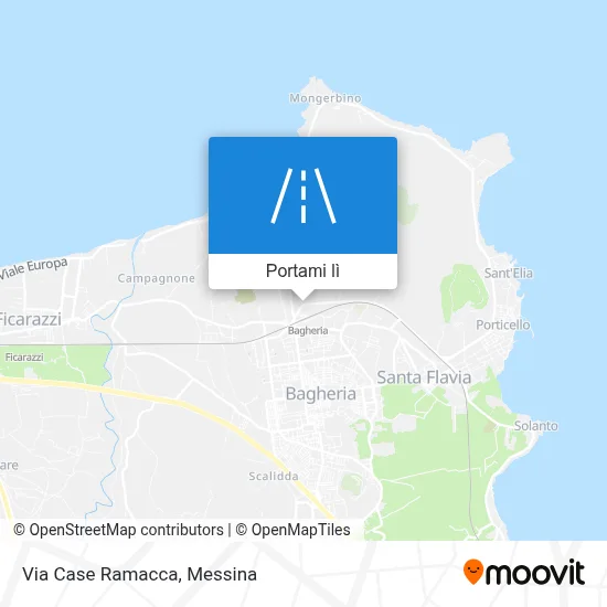 Mappa Via Case Ramacca