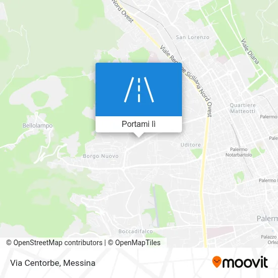 Mappa Via Centorbe