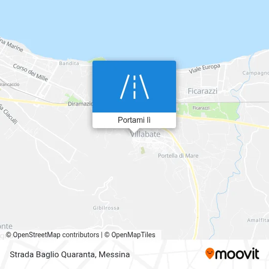Mappa Strada Baglio Quaranta