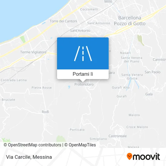 Mappa Via Carcile