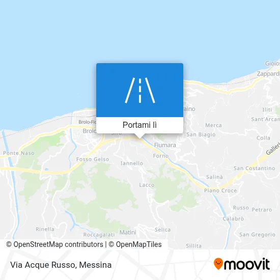 Mappa Via Acque Russo