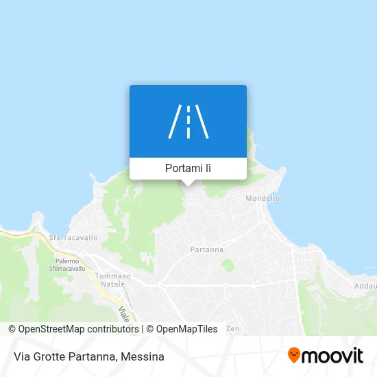 Mappa Via Grotte Partanna