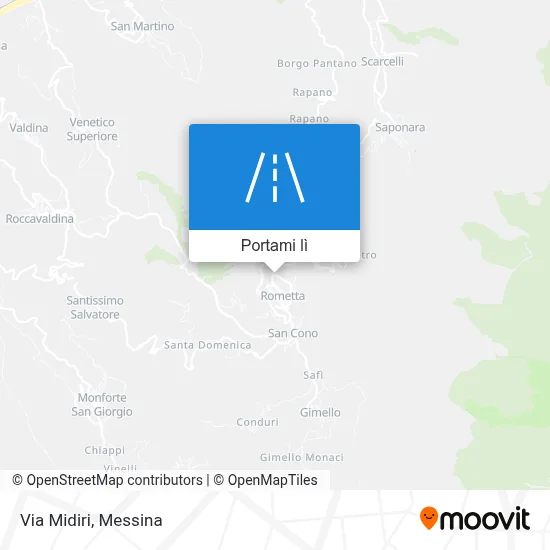 Mappa Via Midiri