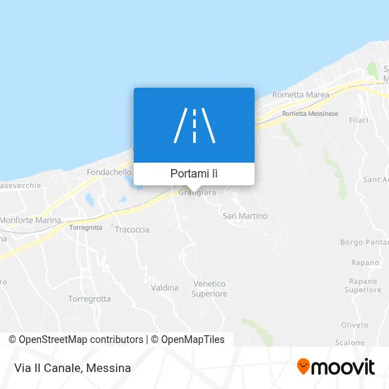 Mappa Via II Canale