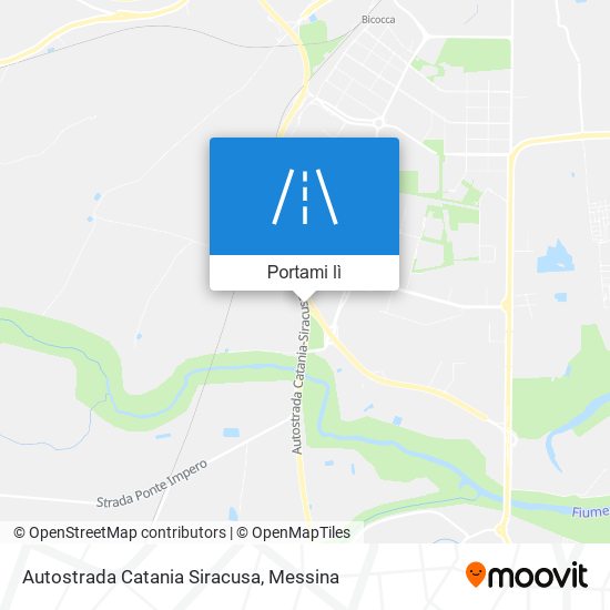 Mappa Autostrada Catania Siracusa