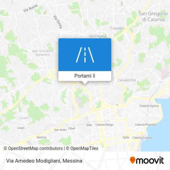Mappa Via Amedeo Modigliani