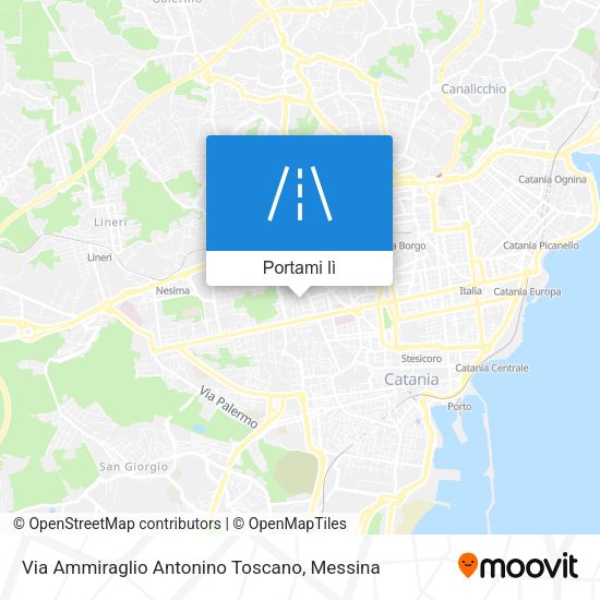 Mappa Via Ammiraglio Antonino Toscano