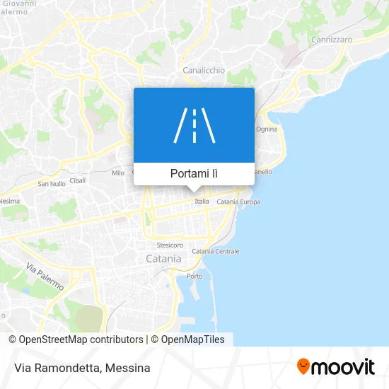 Mappa Via Ramondetta