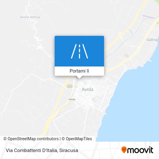 Mappa Via Combattenti D'Italia