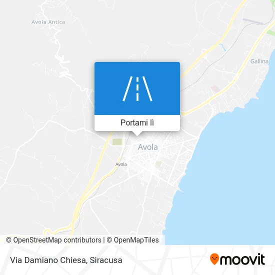 Mappa Via Damiano Chiesa