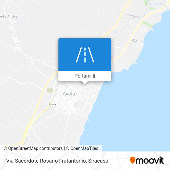 Mappa Via Sacerdote Rosario Fratantonio