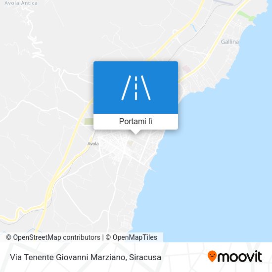Mappa Via Tenente Giovanni Marziano