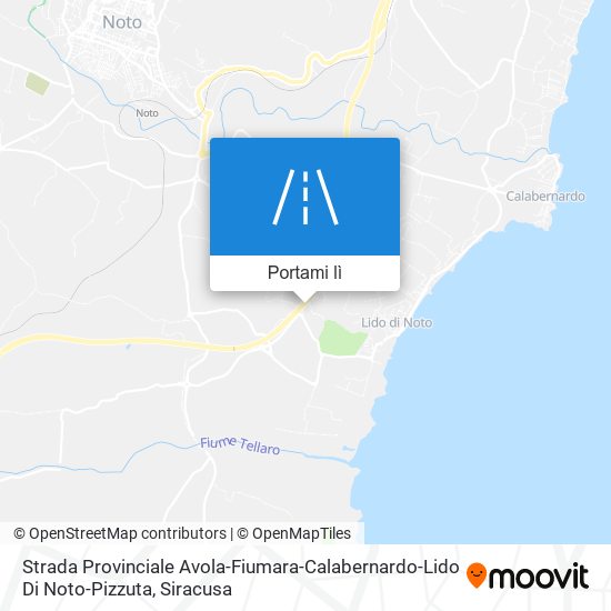 Mappa Strada Provinciale Avola-Fiumara-Calabernardo-Lido Di Noto-Pizzuta