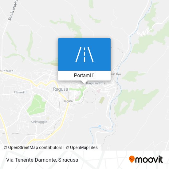 Mappa Via Tenente Damonte