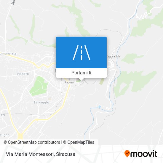 Mappa Via Maria Montessori