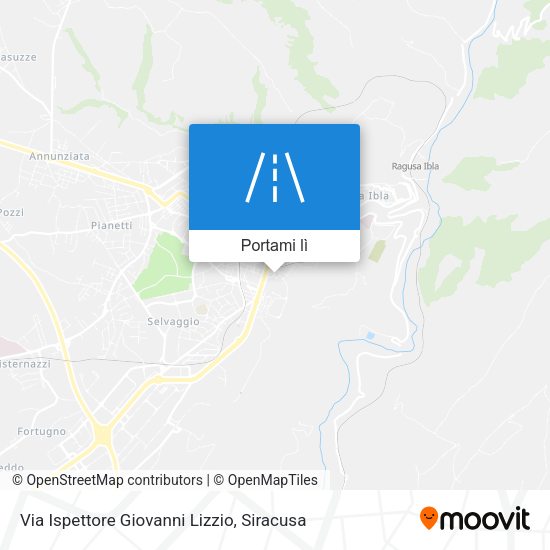 Mappa Via Ispettore Giovanni Lizzio