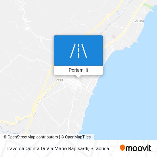Mappa Traversa Quinta Di Via Mario Rapisardi