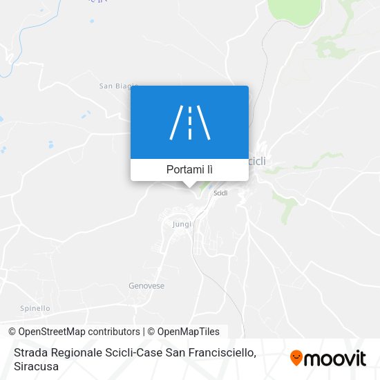 Mappa Strada Regionale Scicli-Case San Francisciello