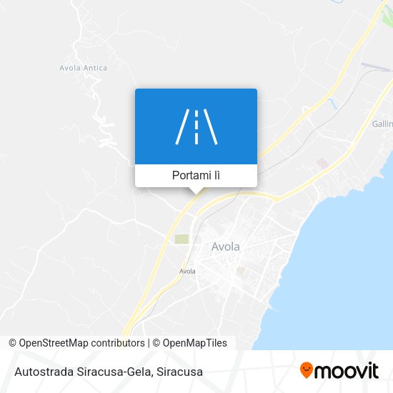 Mappa Autostrada Siracusa-Gela
