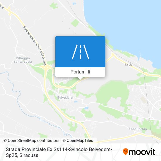 Mappa Strada Provinciale Ex Ss114-Svincolo Belvedere-Sp25