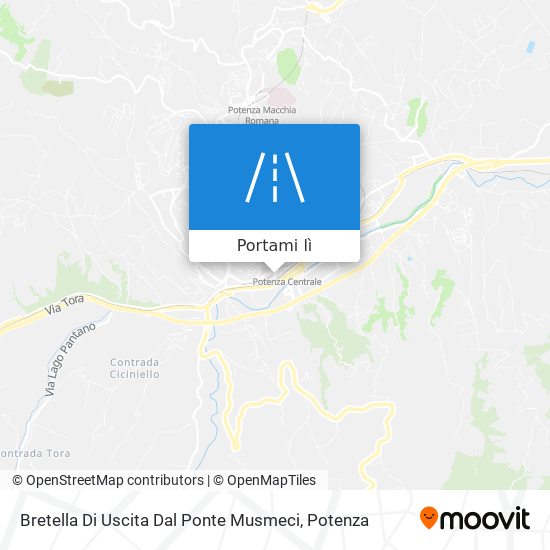 Mappa Bretella Di Uscita Dal Ponte Musmeci