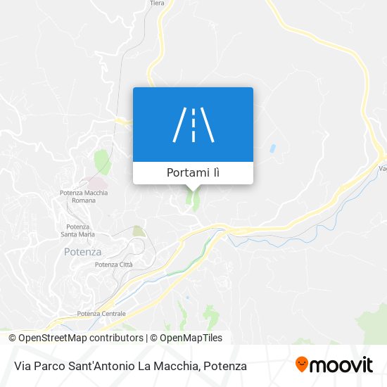 Mappa Via Parco Sant'Antonio La Macchia